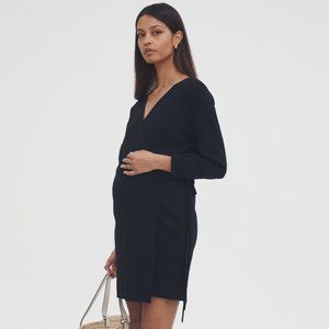 Legoe Heritage Maternity Crepe Knit Wrap Dress